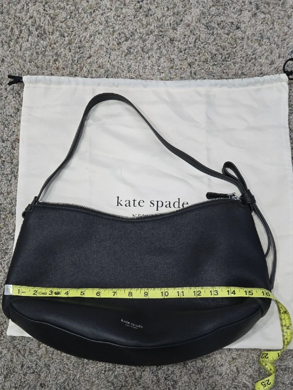 kate spade Black Pebbled Leather Shoulder Hobo
